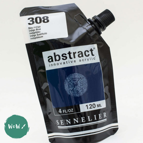 Sennelier ABSTRACT Acrylic Satin 120ml pouch - 308 - INDIGO BLUE