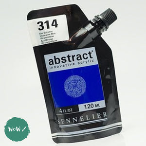 Sennelier ABSTRACT Acrylic Satin 120ml pouch - 314 -ULTRAMARINE BLUE
