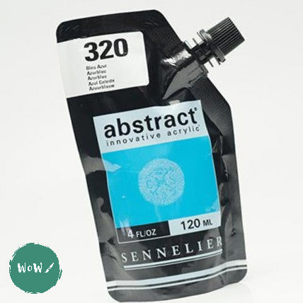 Sennelier ABSTRACT Acrylic Satin 120ml pouch - 320 - AZURE BLUE
