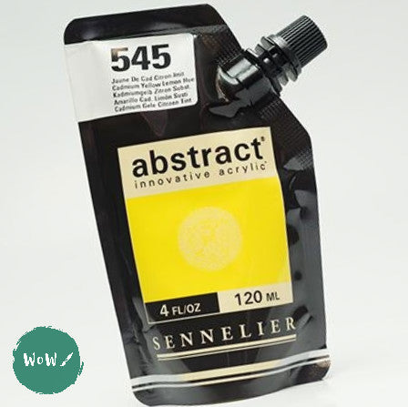 Sennelier ABSTRACT Acrylic Satin 120ml pouch - 545 - CADMIUM YELLOW LEMON HUE