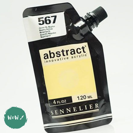 Sennelier ABSTRACT Acrylic Satin 120ml pouch - 567 - NAPLES YELLOW