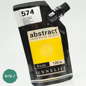 Sennelier ABSTRACT Acrylic Satin 120ml pouch - 574 - PRIMARY YELLOW
