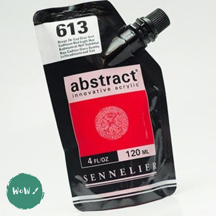 Sennelier ABSTRACT Acrylic Satin 120ml pouch - 613 - CADMIUM RED LIGHT HUE