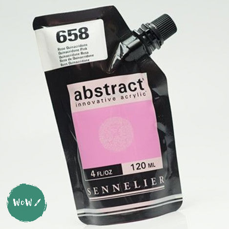 Sennelier ABSTRACT Acrylic Satin 120ml pouch - 658 - QUINACRIDONE PINK