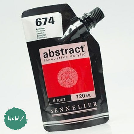 Sennelier ABSTRACT Acrylic Satin 120ml pouch - 674 - VERMILION