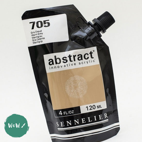 Sennelier ABSTRACT Acrylic Satin 120ml pouch - 705 - WARM GREY