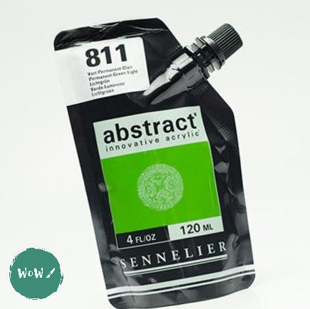 Sennelier ABSTRACT Acrylic Satin 120ml pouch - 811 - PERMANENT GREEN LIGHT