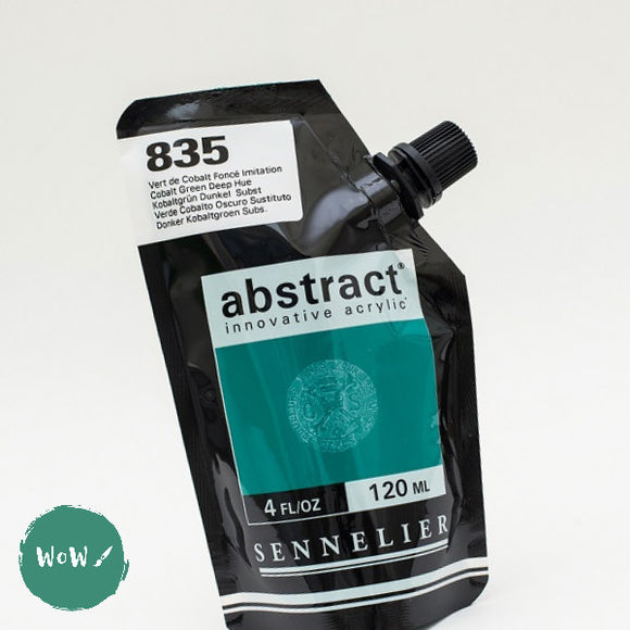 Sennelier ABSTRACT Acrylic Satin 120ml pouch - 835 - COBALT GREEN DEEP HUE