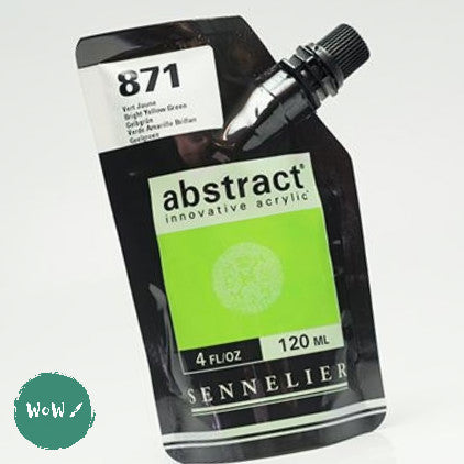 Sennelier ABSTRACT Acrylic Satin 120ml pouch - 871 - BRIGHT YELLOW GREEN