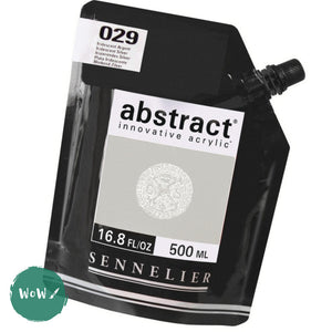 ACRYLIC PAINT - Sennelier ABSTRACT -  500ml pouch - 029 - IRIDESCENT SILVER