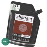 ACRYLIC PAINT - Sennelier ABSTRACT -  500ml pouch - 211 - BURNT SIENNA