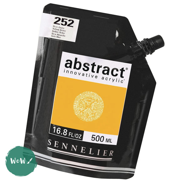 ACRYLIC PAINT - Sennelier ABSTRACT -  500ml pouch - 252 - YELLOW OCHRE