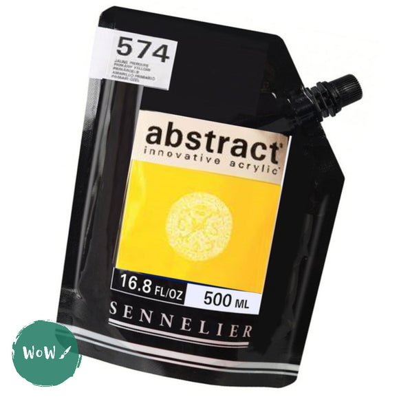 ACRYLIC PAINT - Sennelier ABSTRACT -  500ml pouch - 574 - PRIMARY YELLOW