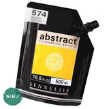 ACRYLIC PAINT - Sennelier ABSTRACT -  500ml pouch - 574 - PRIMARY YELLOW