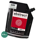 ACRYLIC PAINT - Sennelier ABSTRACT -  500ml pouch - 606 - CADMIUM RED DEEP HUE