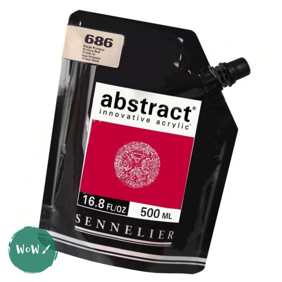 ACRYLIC PAINT - Sennelier ABSTRACT -  500ml pouch - 686 - PRIMARY RED