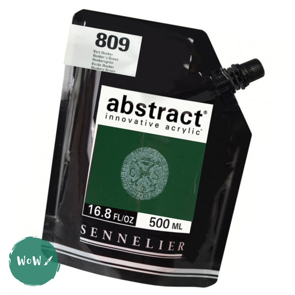 ACRYLIC PAINT - Sennelier ABSTRACT -  500ml pouch - 809 - HOOKER'S GREEN
