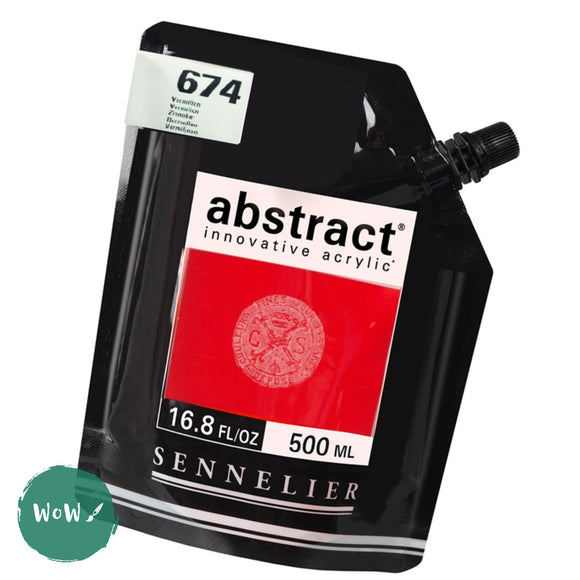 ACRYLIC PAINT - Sennelier ABSTRACT -  500ml pouch - 674 - VERMILION