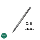FINELINER PEN - Staedtler - 308 PIGMENT LINER -BLACK – mm 0.8