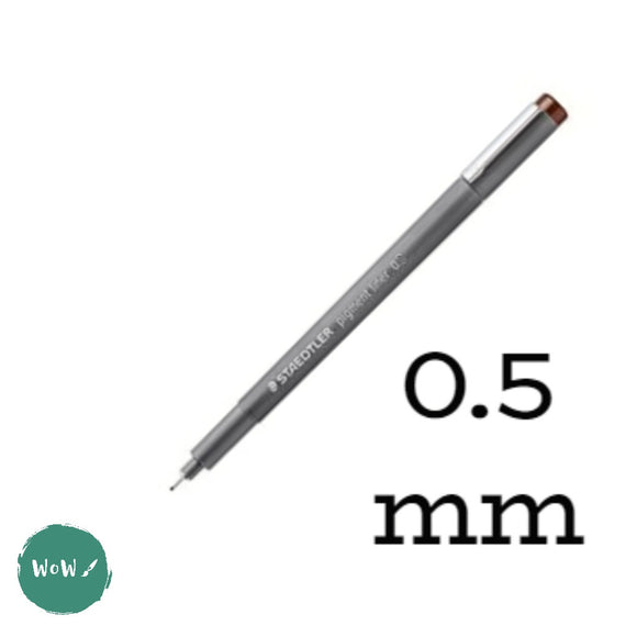 FINELINER PEN - Staedtler - 308 PIGMENT LINER -BROWN – mm 0.5