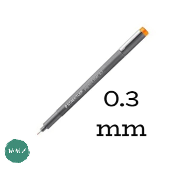 FINELINER PEN - Staedtler - 308 PIGMENT LINER -ORANGE – mm 0.3