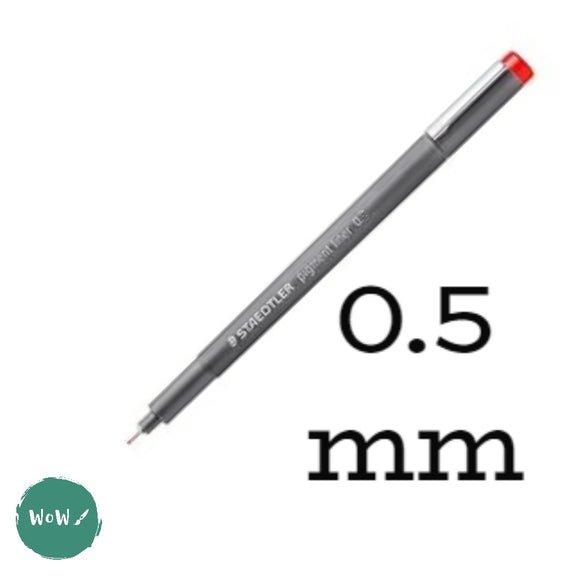 FINELINER PEN - Staedtler - 308 PIGMENT LINER -RED – mm 0.5