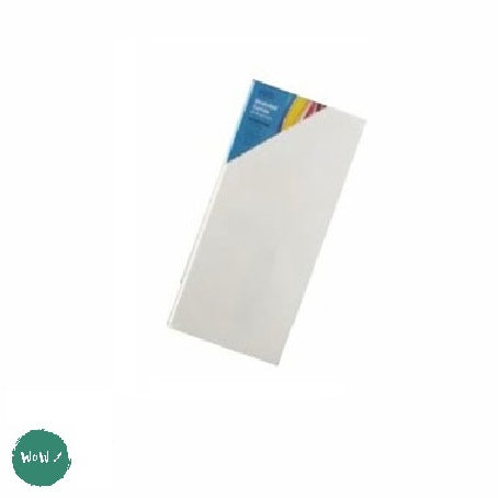 Artists Stretched Canvas - STANDARD Depth - WHITE PRIMED Cotton - SINGLE  - 350 gsm - 30 x 60 cm (approx. 12 x 24