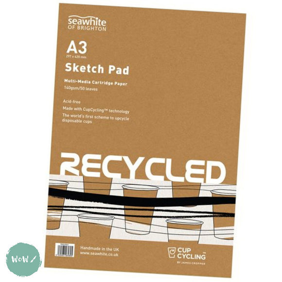 A3 CupCycling™ Cartridge Pad, 50 sheets of 140gsm Recycled cartridge paper
