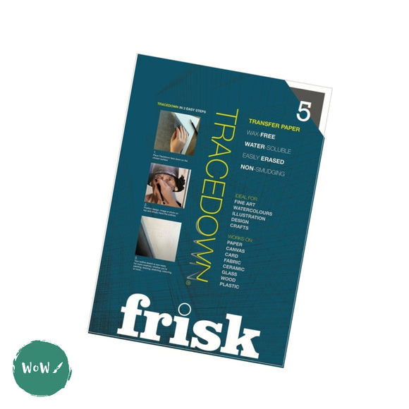 Frisk Tracedown A3 Paquet De 5 Feuilles Papier Transfert Blanc - Idéal Pour Toile, Tissu, Bois Et Plus