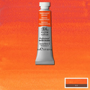 Watercolour 5ml Tube - Winsor & Newton Professional -  Transparent Orange