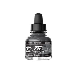 ACRYLIC INK - Daler Rowney FW PEARLESCENT – 29.5ml Pipette Bottle - 	BLACK