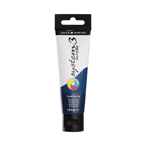 ACRYLIC PAINT - Daler Rowney - SYSTEM 3 -  59ml Tube -	Prussian Blue (Hue)