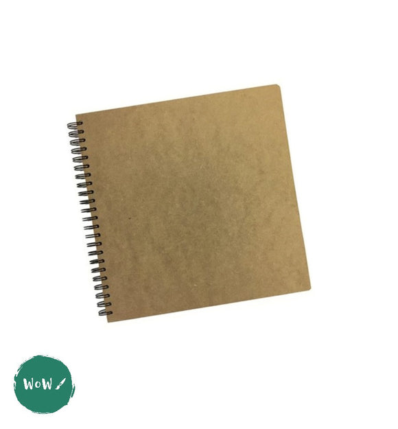Hardback Spiral Bound Sketch book - DRAWING BOARD COVER - 160gsm White all-media paper - 300 x 300mm