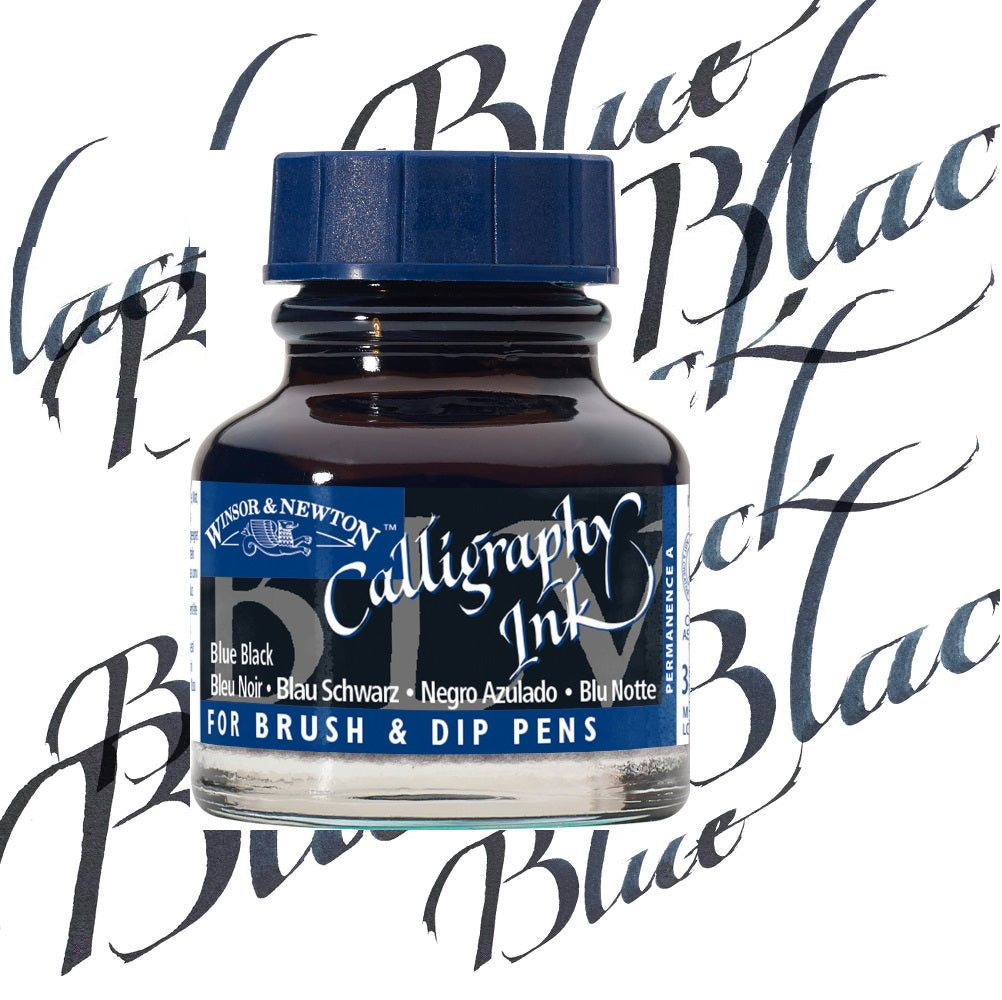 INK - Winsor & Newton - CALLIGRAPHY - 30ml Bottle - BLUE BLACK – WoW ...