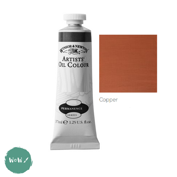 ARTISTS OIL COLOUR - Winsor & Newton Artists' - 37ml tube -  COPPER (Old Style Label)