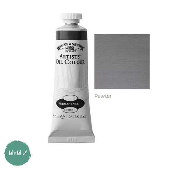 ARTISTS OIL COLOUR - Winsor & Newton Artists' - 37ml tube -  PEWTER (Old Style Label)