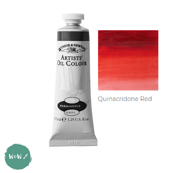 ARTISTS OIL COLOUR - Winsor & Newton Artists' - 37ml tube -  QUINACRIDONE RED (Old Style Label)