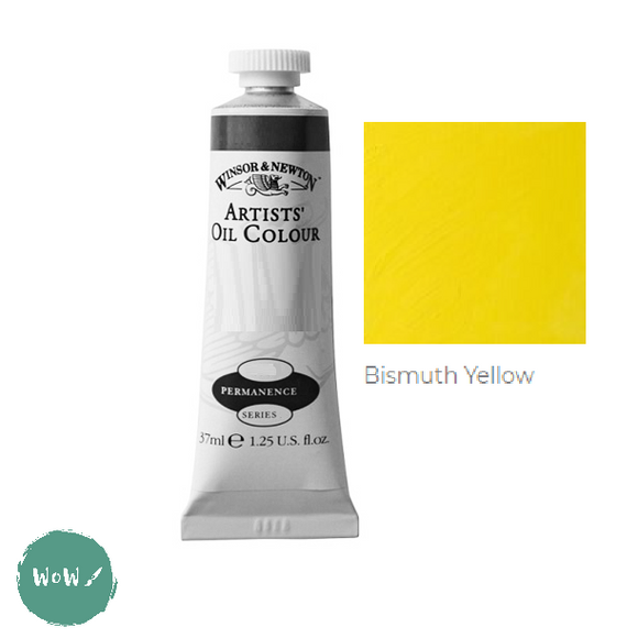 ARTISTS OIL COLOUR - Winsor & Newton Artists' - 37ml tube -  BISMUTH YELLOW (Old style label)