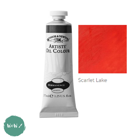 ARTISTS OIL COLOUR - Winsor & Newton Artists' - 37ml tube -  SCARLET LAKE (Old Style Label)