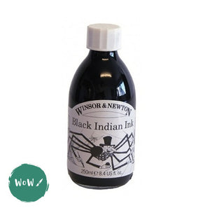 Drawing Ink- Winsor & Newton Black Indian Ink 250ml Bottle
