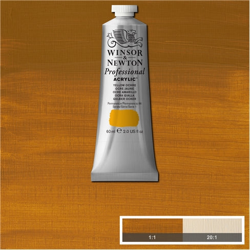ACRYLIC PAINT -  Winsor & Newton PROFESSIONAL - 60 ml tube - Yellow Ochre