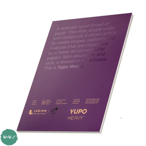 YUPO Synthetic Paper - WHITE - LEGION PAPER Heavy Weight 390gsm-  A3  Pack of 5 loose sheets