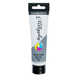 Daler Rowney System3 Acrylic Paint- 150ml tube -	Silver (Hue)