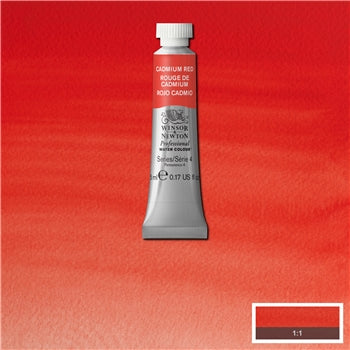 Watercolour 5ml Tube - Winsor & Newton Professional -  CADMIUM FREE Red