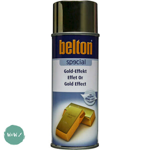 ACRYLIC PAINT - Spray Cans – 400ml - BELTON - Chrome Gold