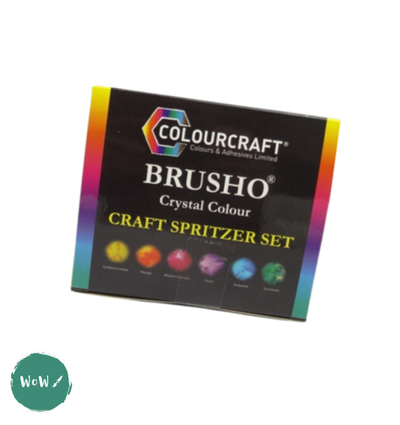 Watercolour Paint Sets - BRUSHO Craft Assortment Spritzer Set of 6