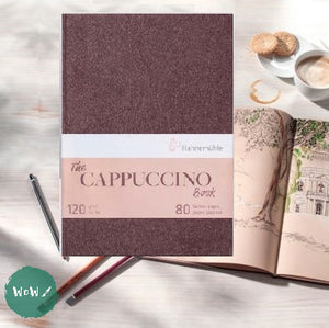 Hardback sketchbook - Square bound - Coloured paper - Hahnemuhle CAPPUCCINO Book - A4