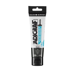 BLOCK PRINTING COLOUR - Water-soluble - Daler Rowney ADIGRAF - 150ml Tube - BLACK