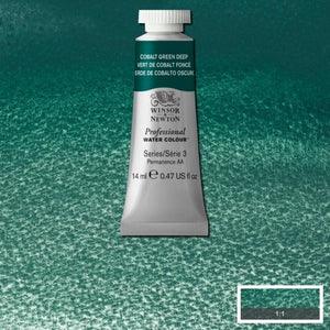 ARTISTS WATERCOLOUR PAINT - Winsor & Newton Professional - 14ml Tube - Cobalt Green Deep