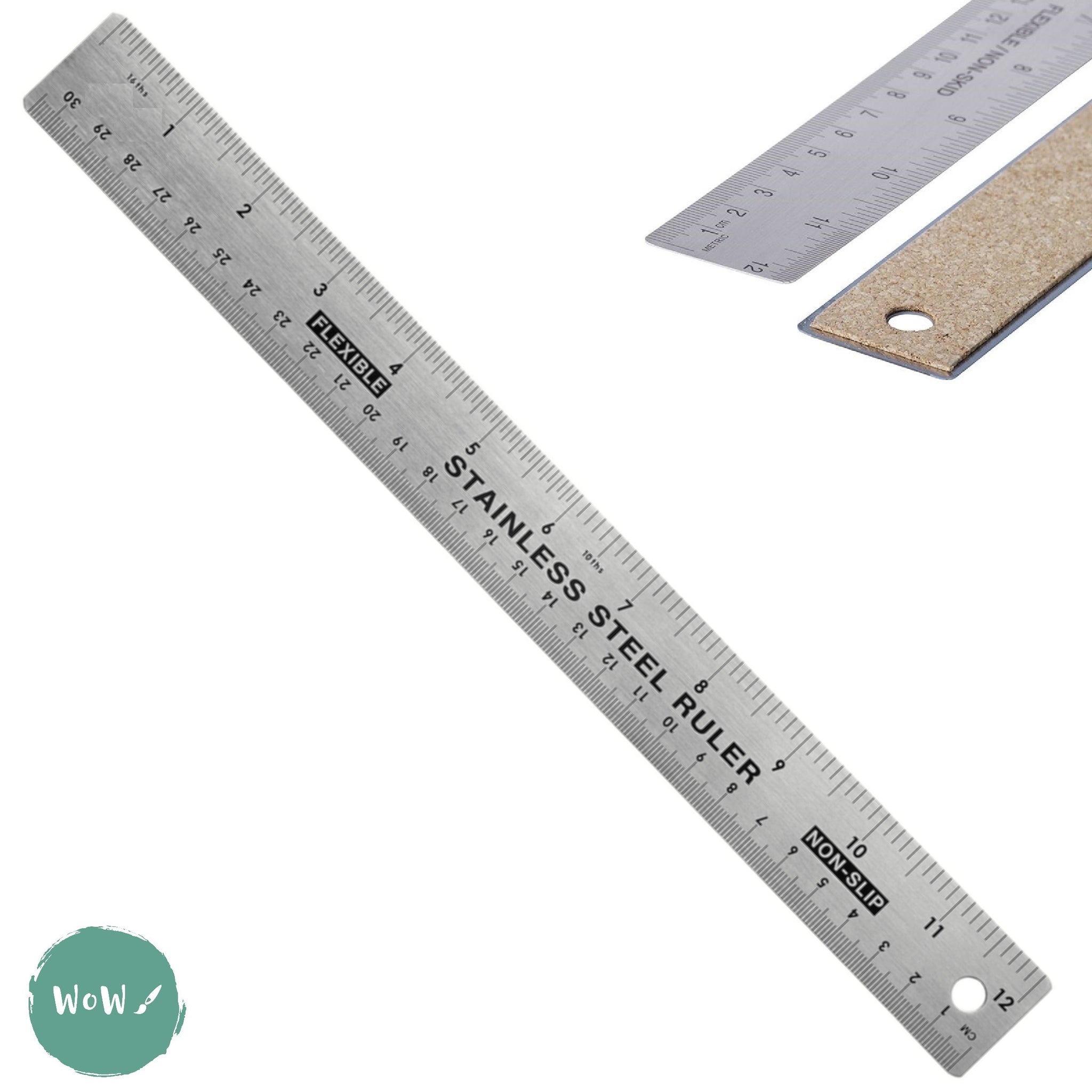 Stainless Steel Ruler Set - 3-Piece 6/8/12 Inch Metal Rulers For Art & Craft Projects